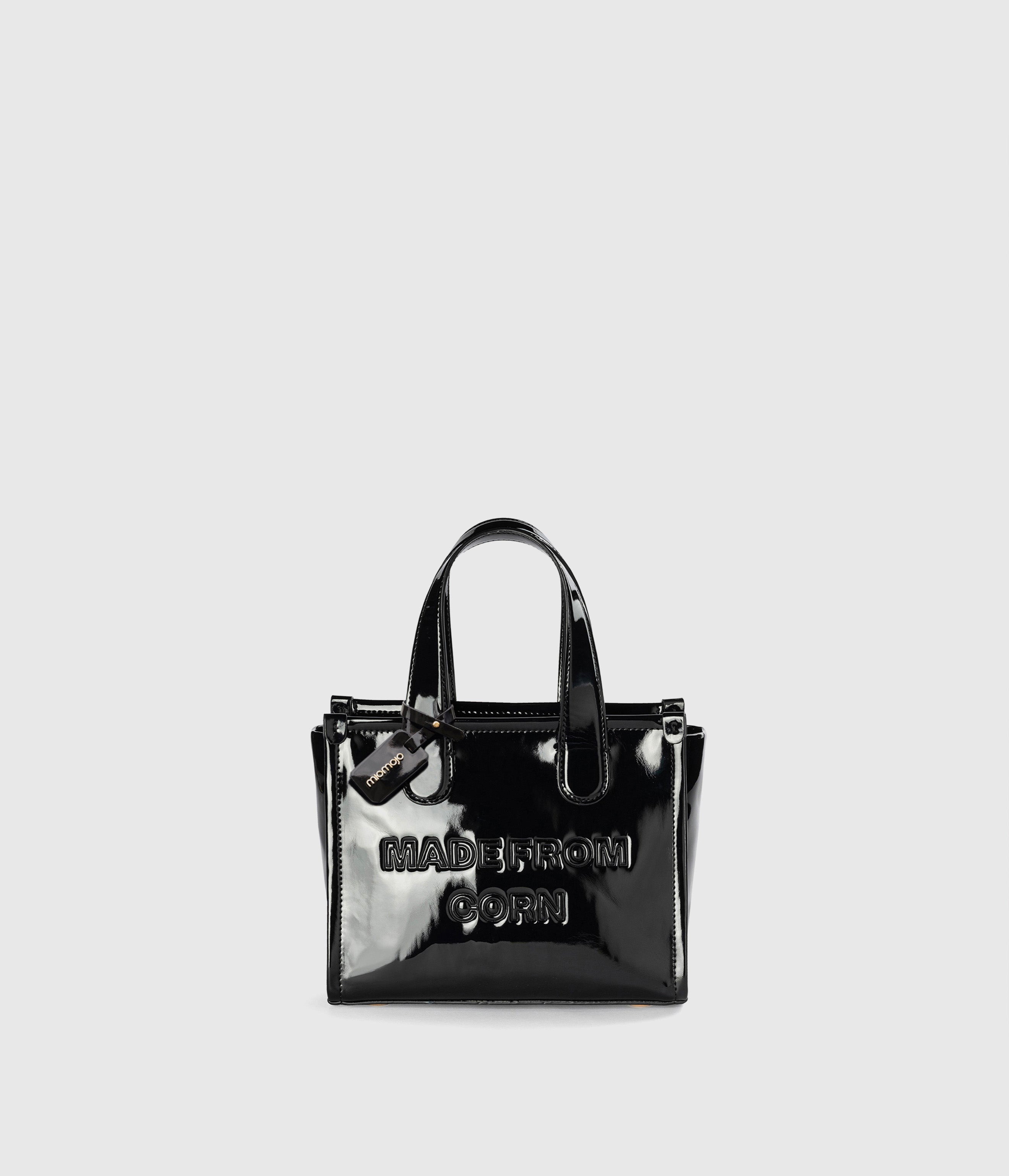 Alima Medium Tote Bag Black: vegan leather bag | Corn | Miomojo