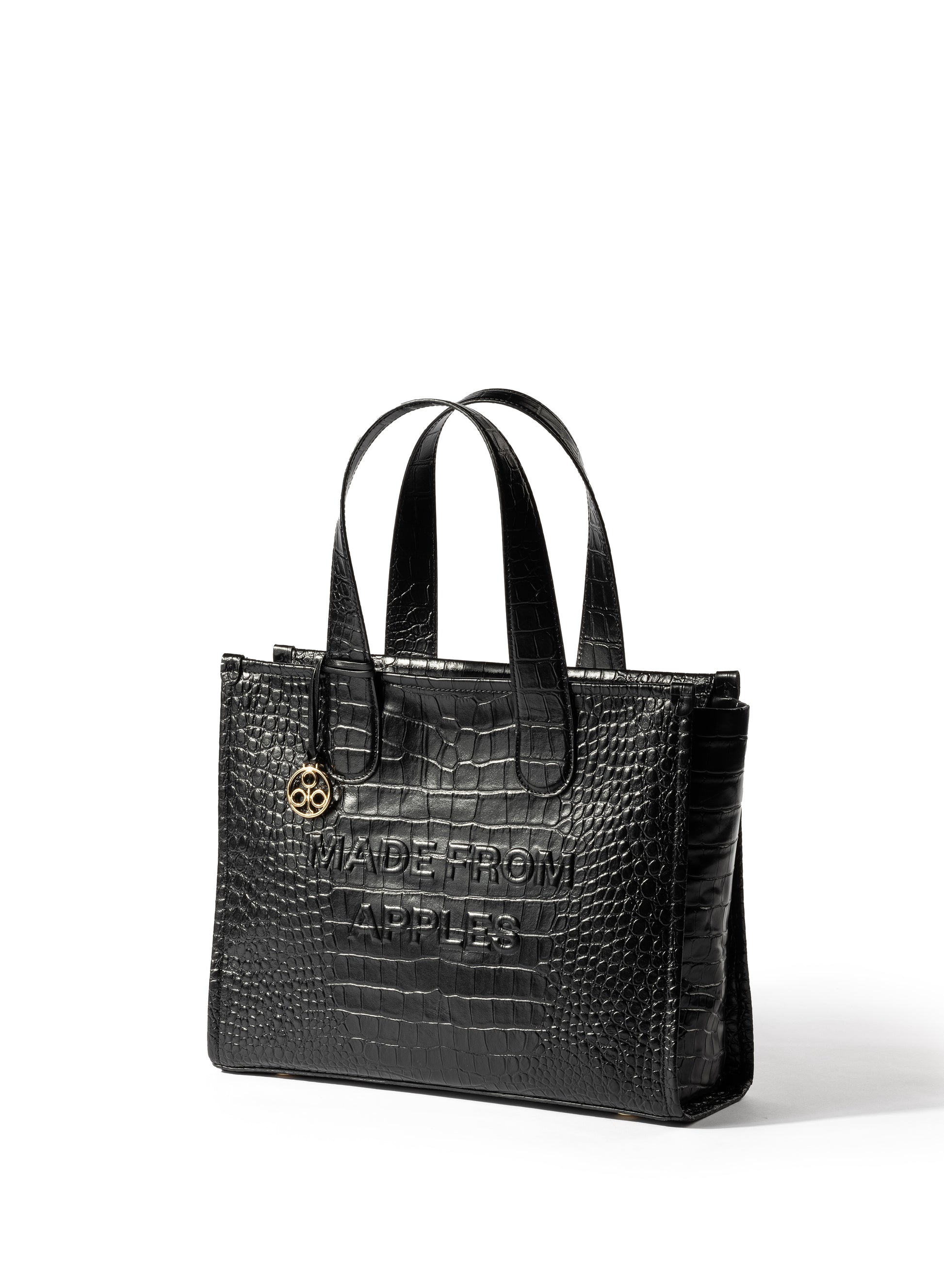 Alma Tote Bag L Nero Croco - Apple