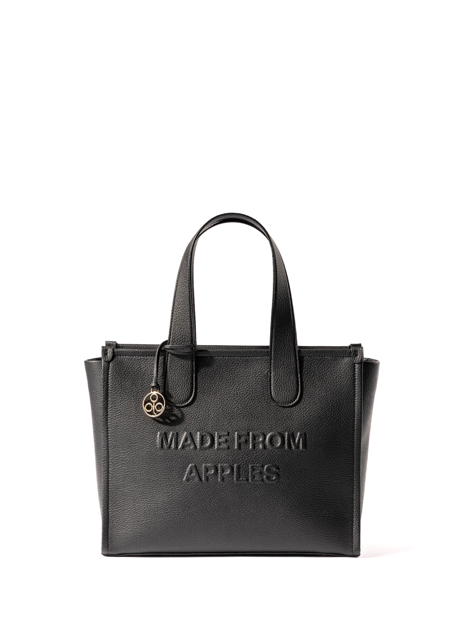 Alma Tote Bag L Nero Grain - Apple