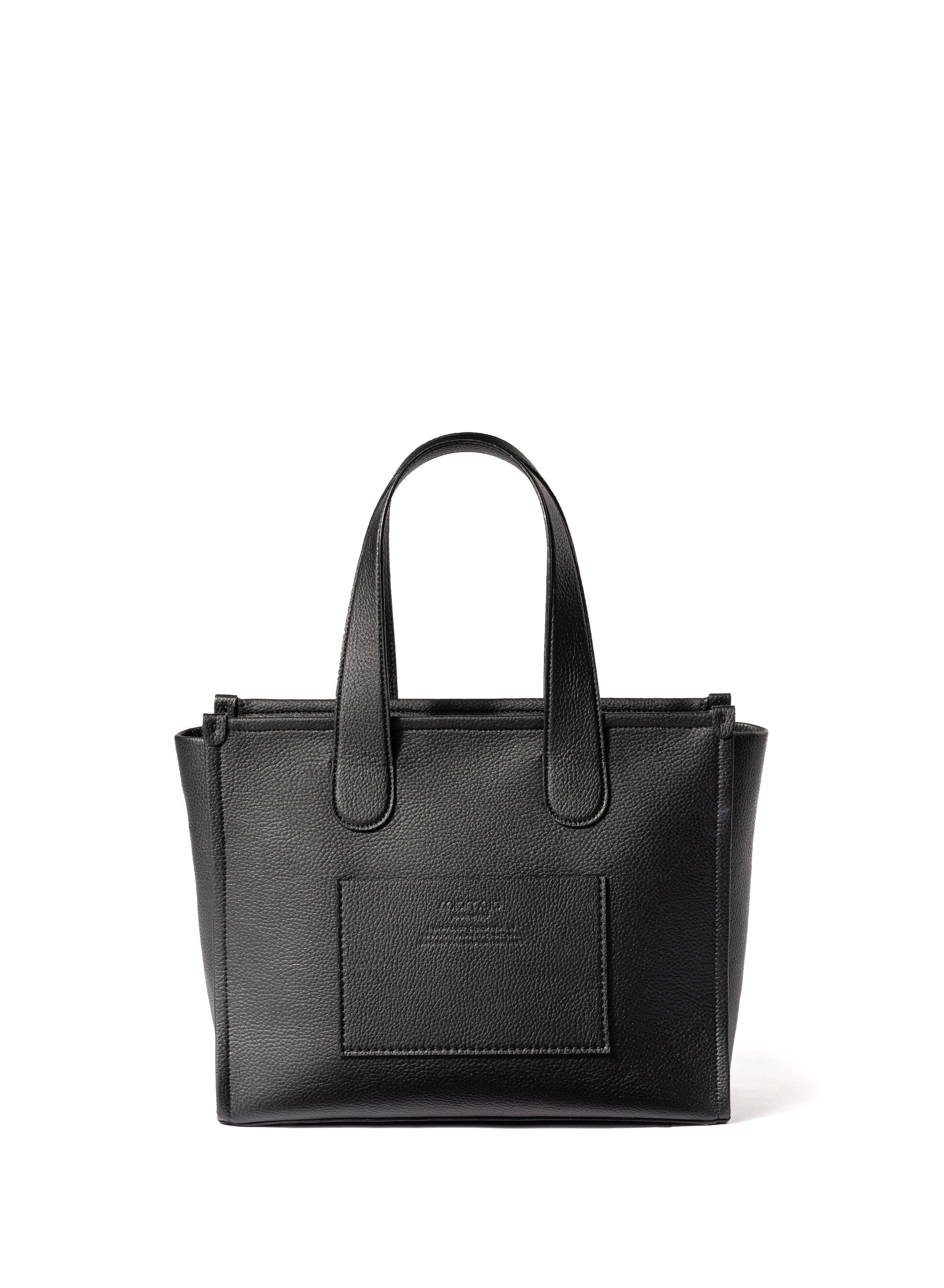 Alma Tote Bag L Nero Grain - Apple