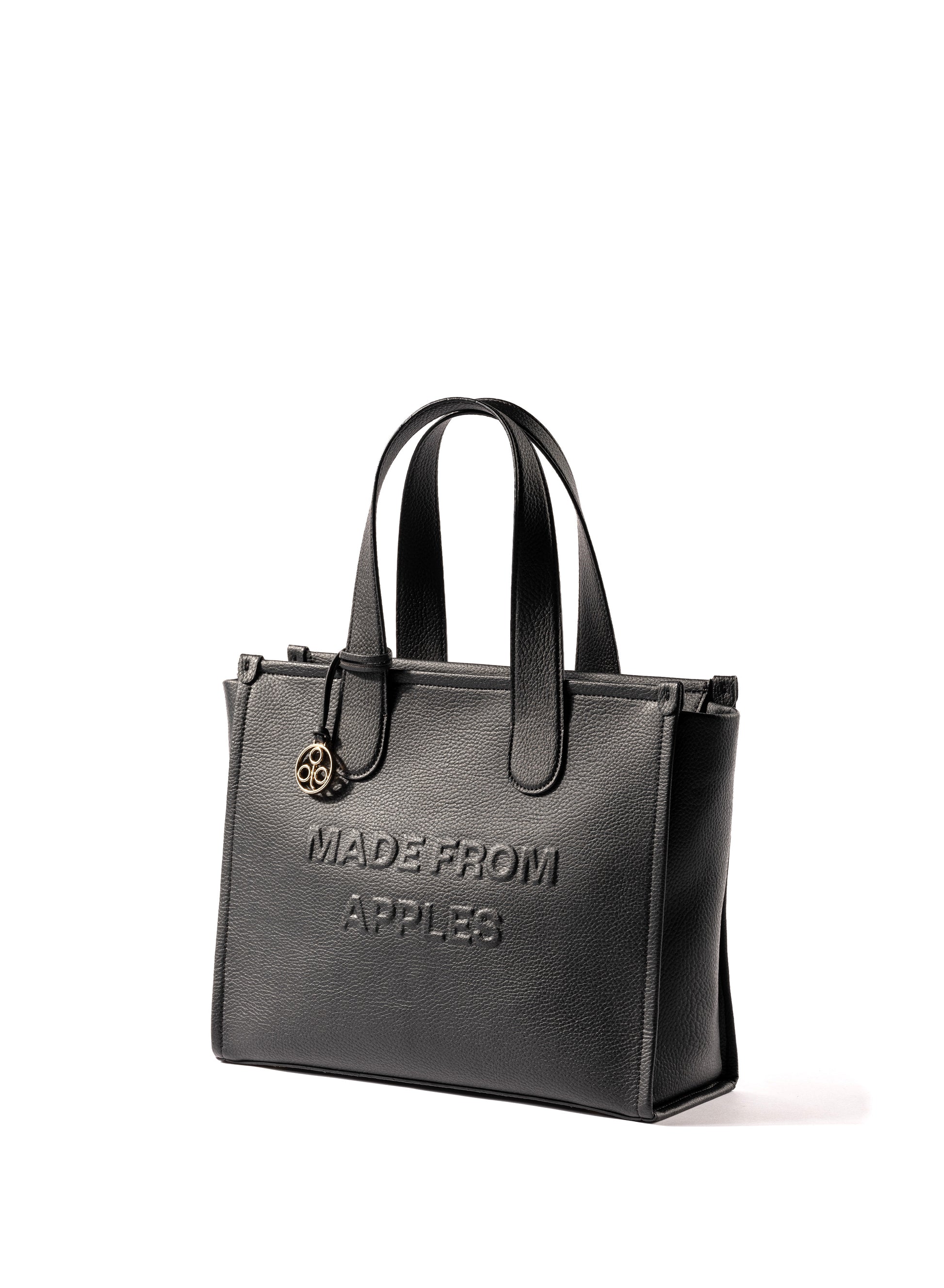 Alma Tote Bag L Nero Grain - Apple