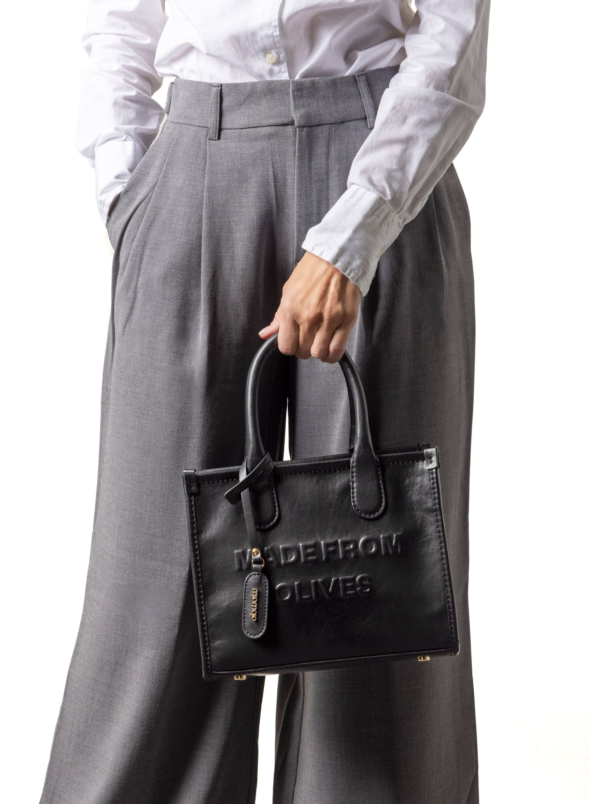 Alma Deluxe Tote Bag M Nero - Olive