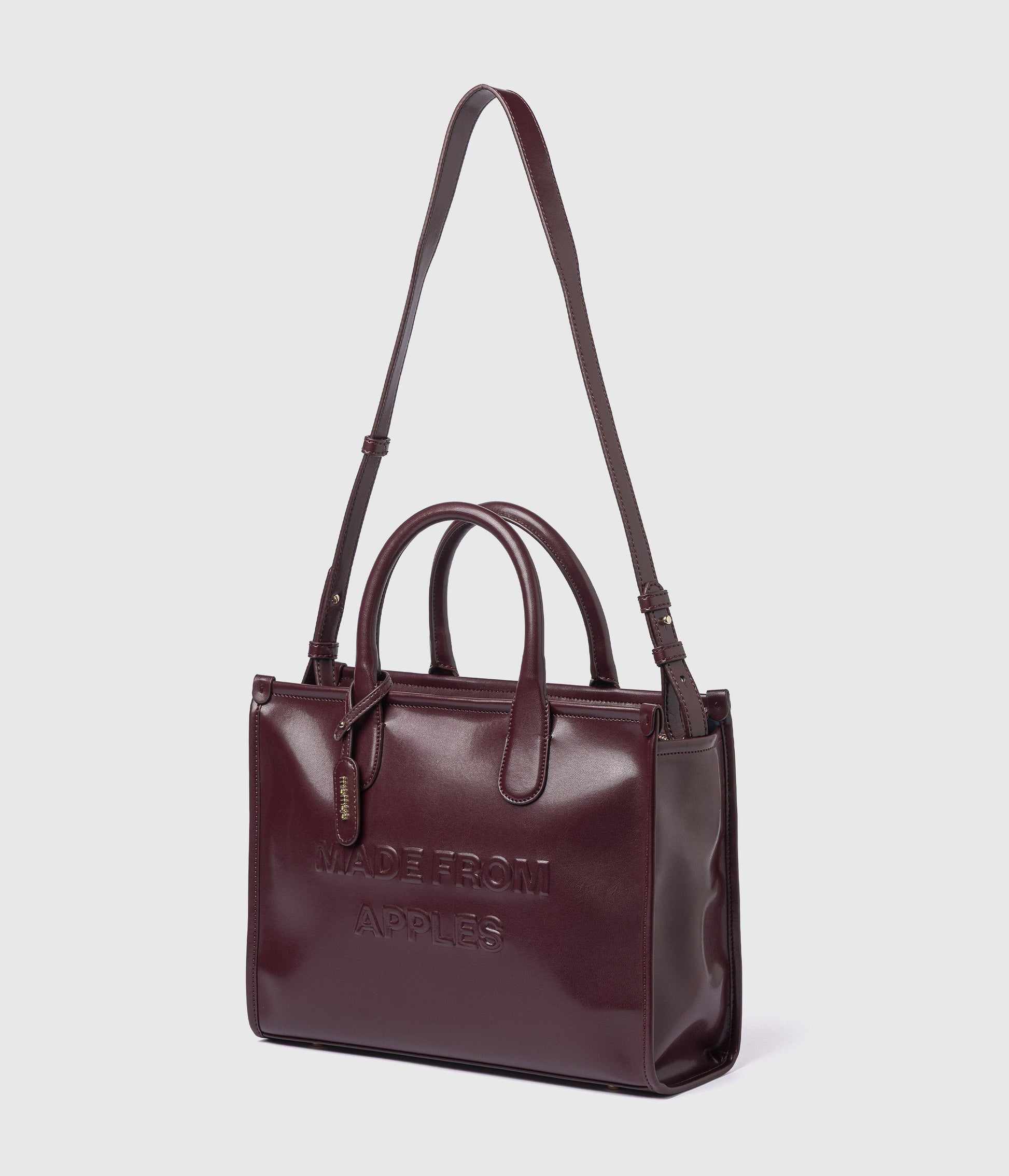 Alima Deluxe Tote L - Borgogna (auf Apfelbasis)