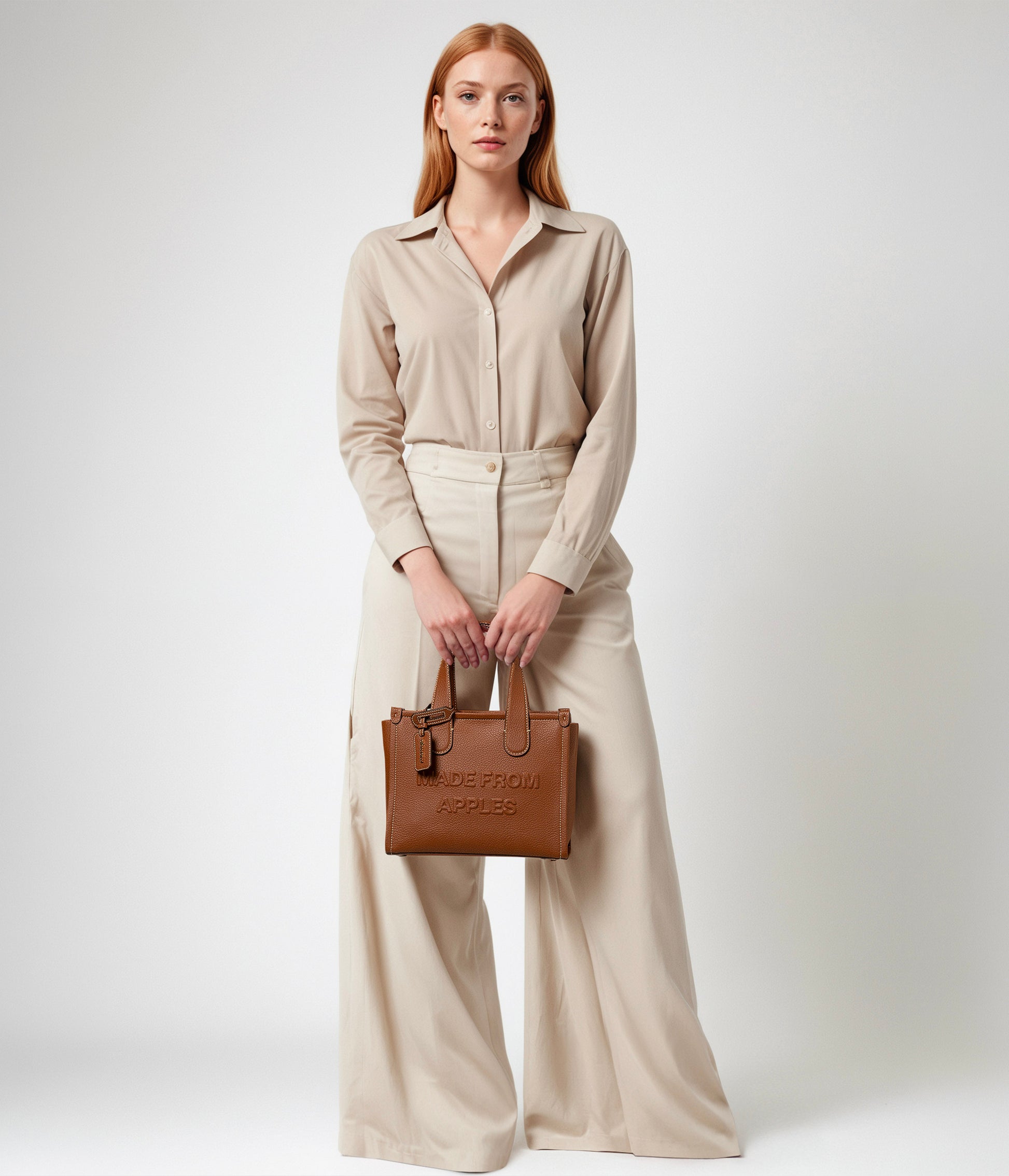 Alima Tote M - Cognac (a base di mela)