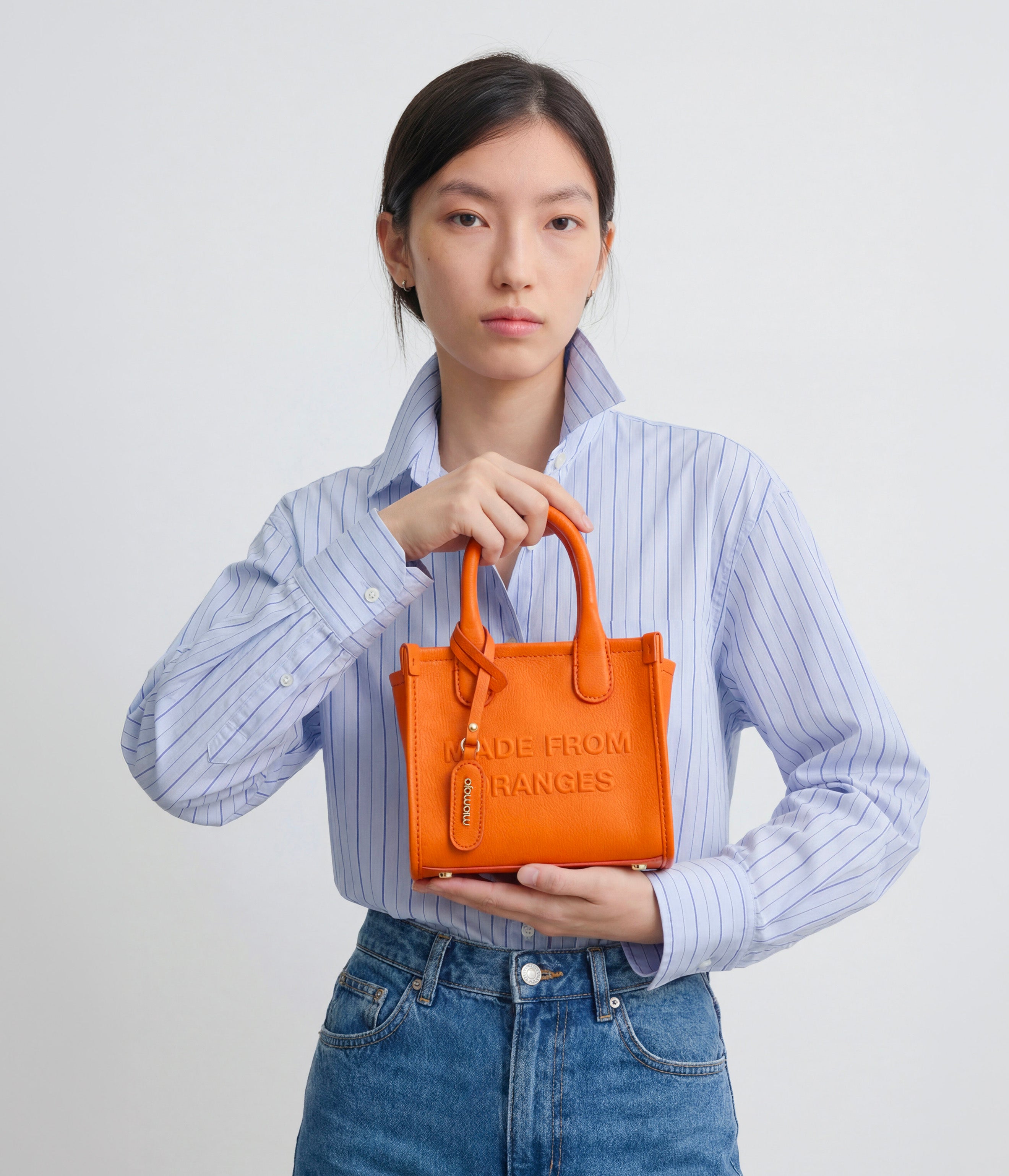 Alima Deluxe Small Tote Bag Orange: vegan bag | Orange | Miomojo