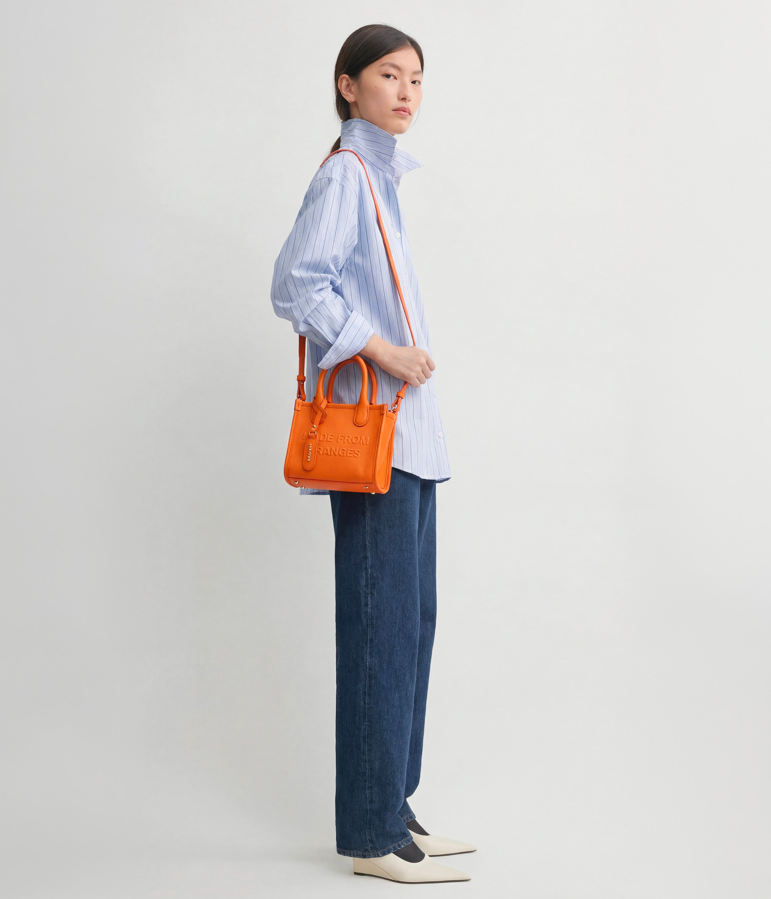 Alima Deluxe Small Tote Bag Orange: vegan bag | Orange | Miomojo