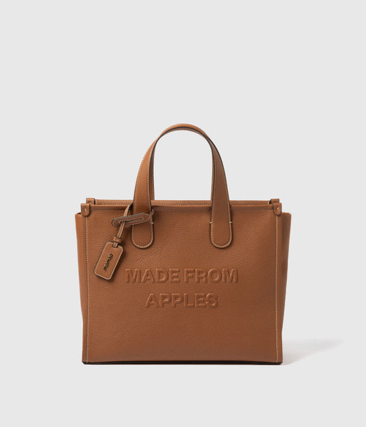 Alima Tote L - Cognac (Apple-based)