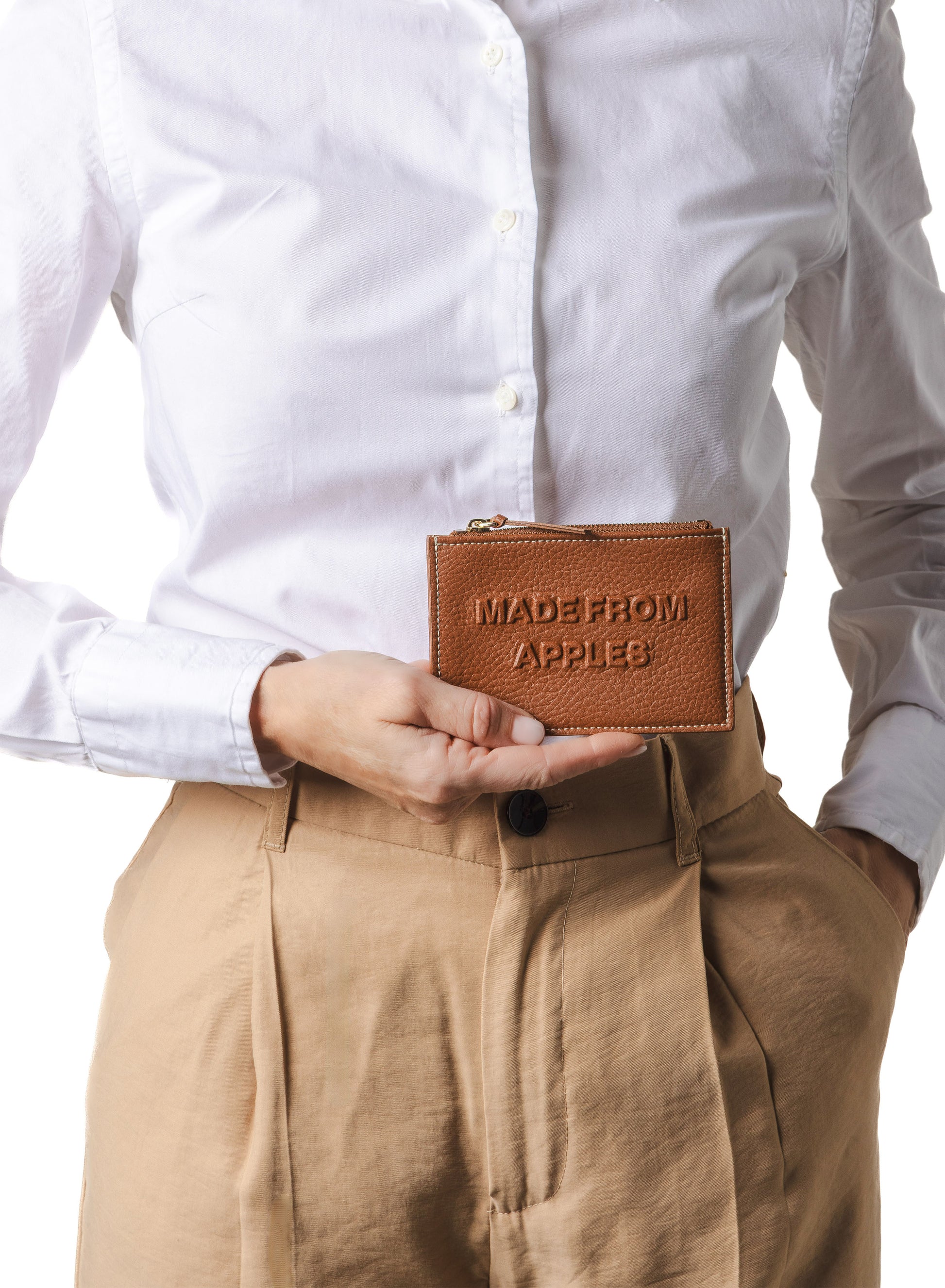 Ava Card Holder Cognac - Apple