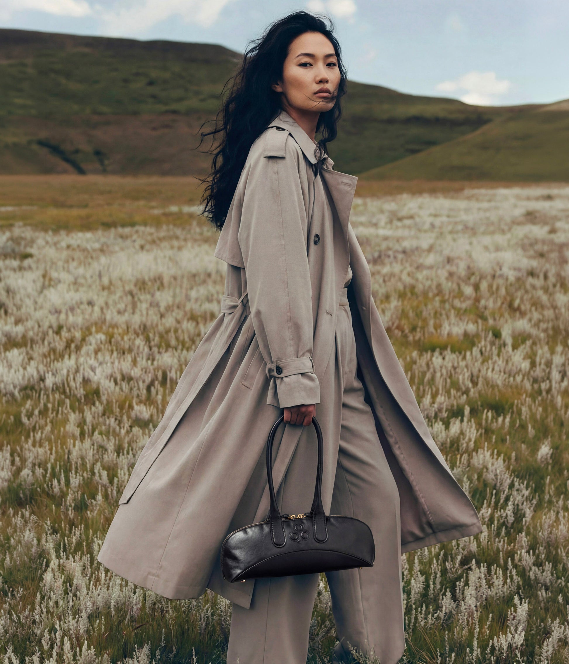 Gilda Shoulder bag - Schwarz (auf Olivenbasis)