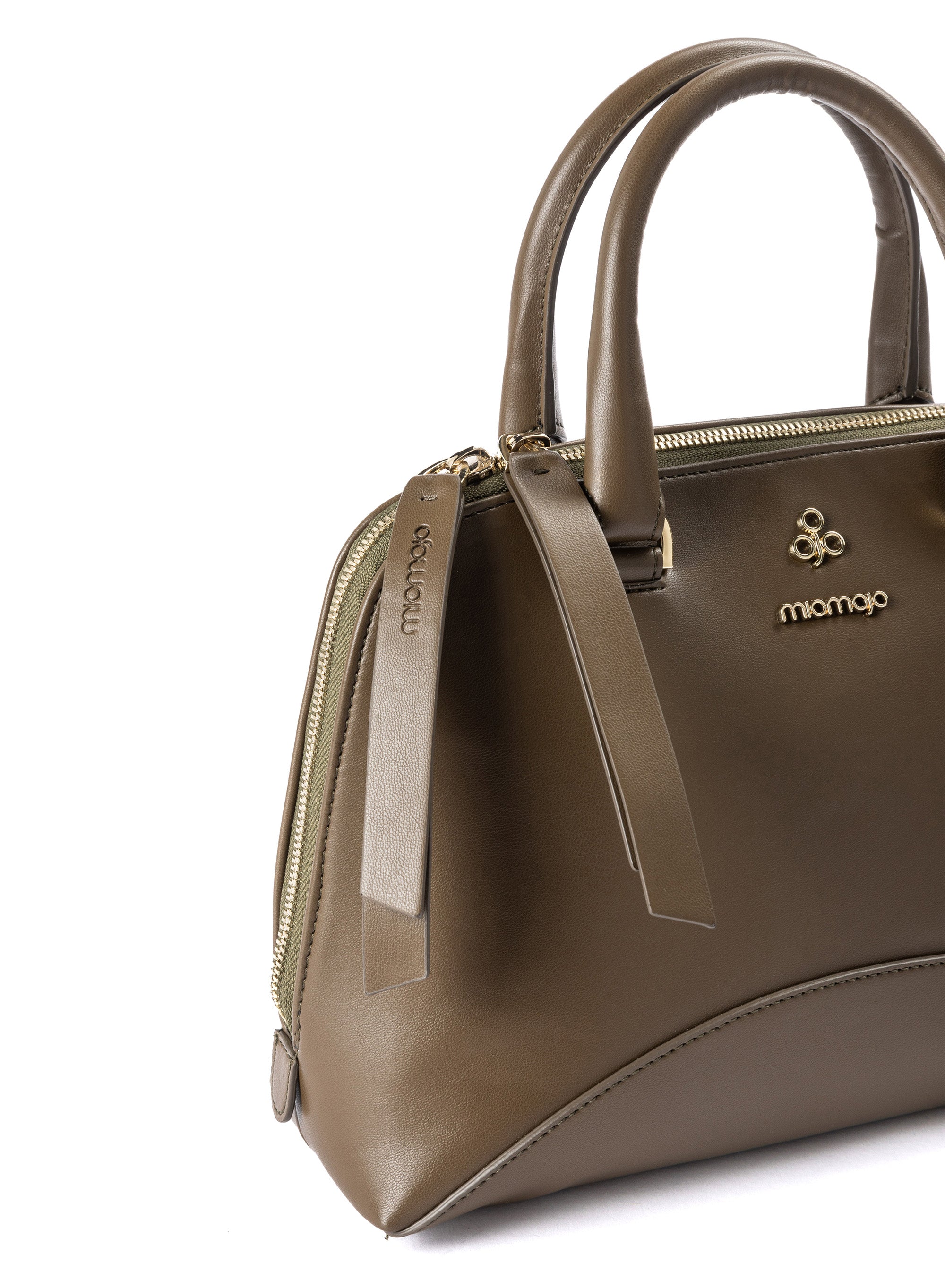 Isotta Olive Green Bowler bag: vegan bag | Corn | Miomojo