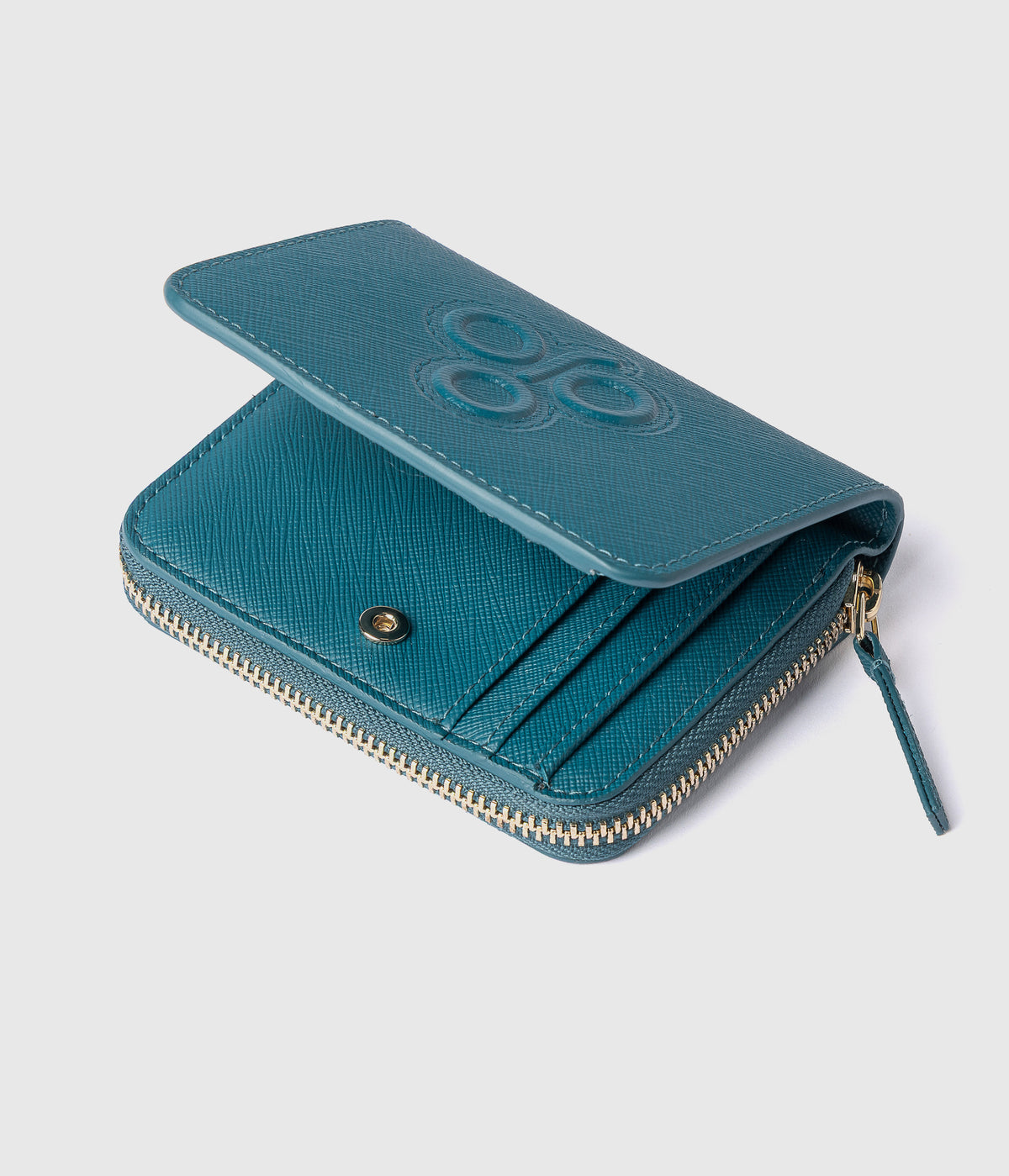 Jane Wallet – Teal (Orange-Based)