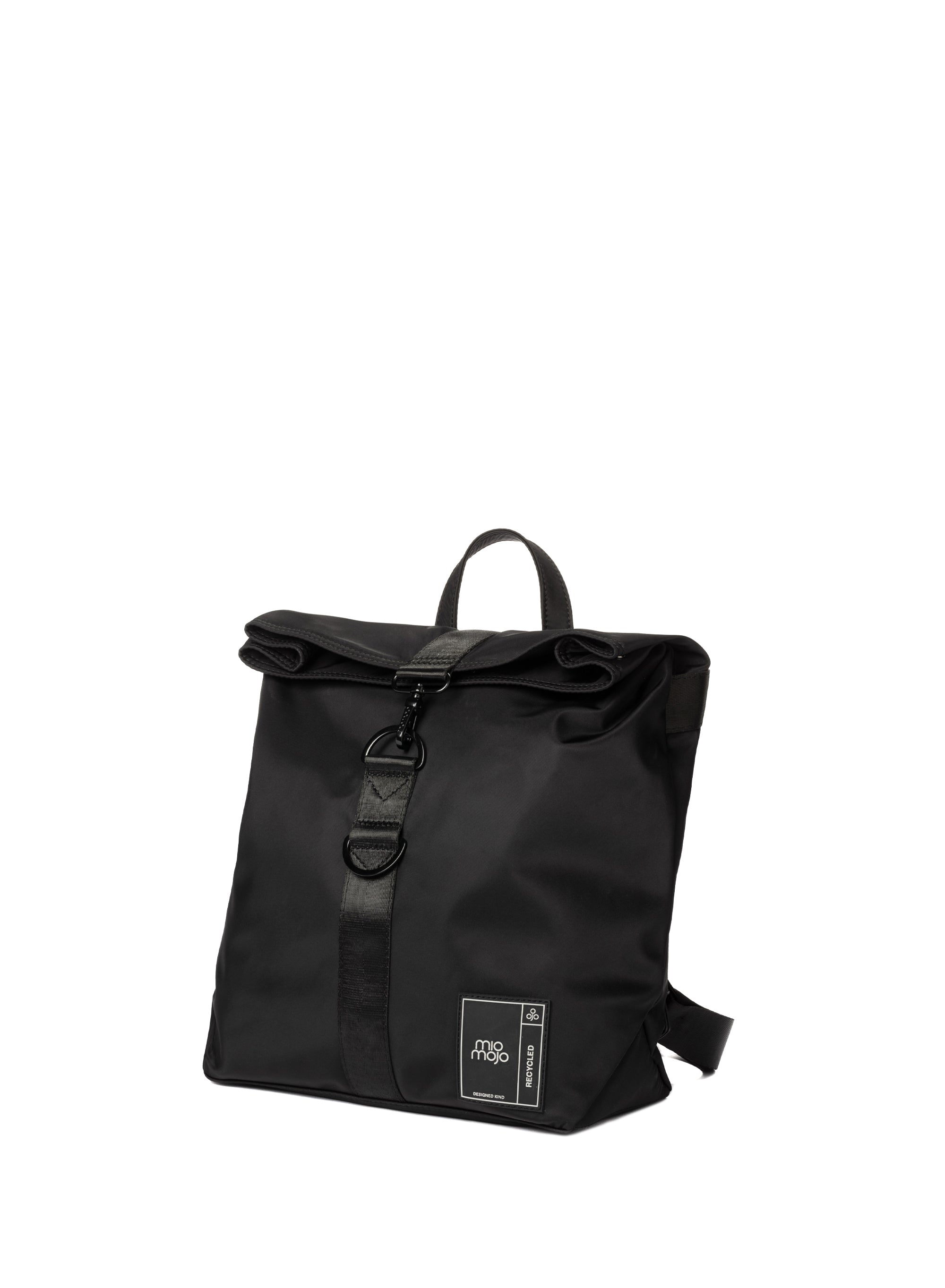 バックパック・リュック NOIAGO Vegan Leather Drawstring Bag Black Penelope vegan backpack | Recycled Nylon | Miomojo