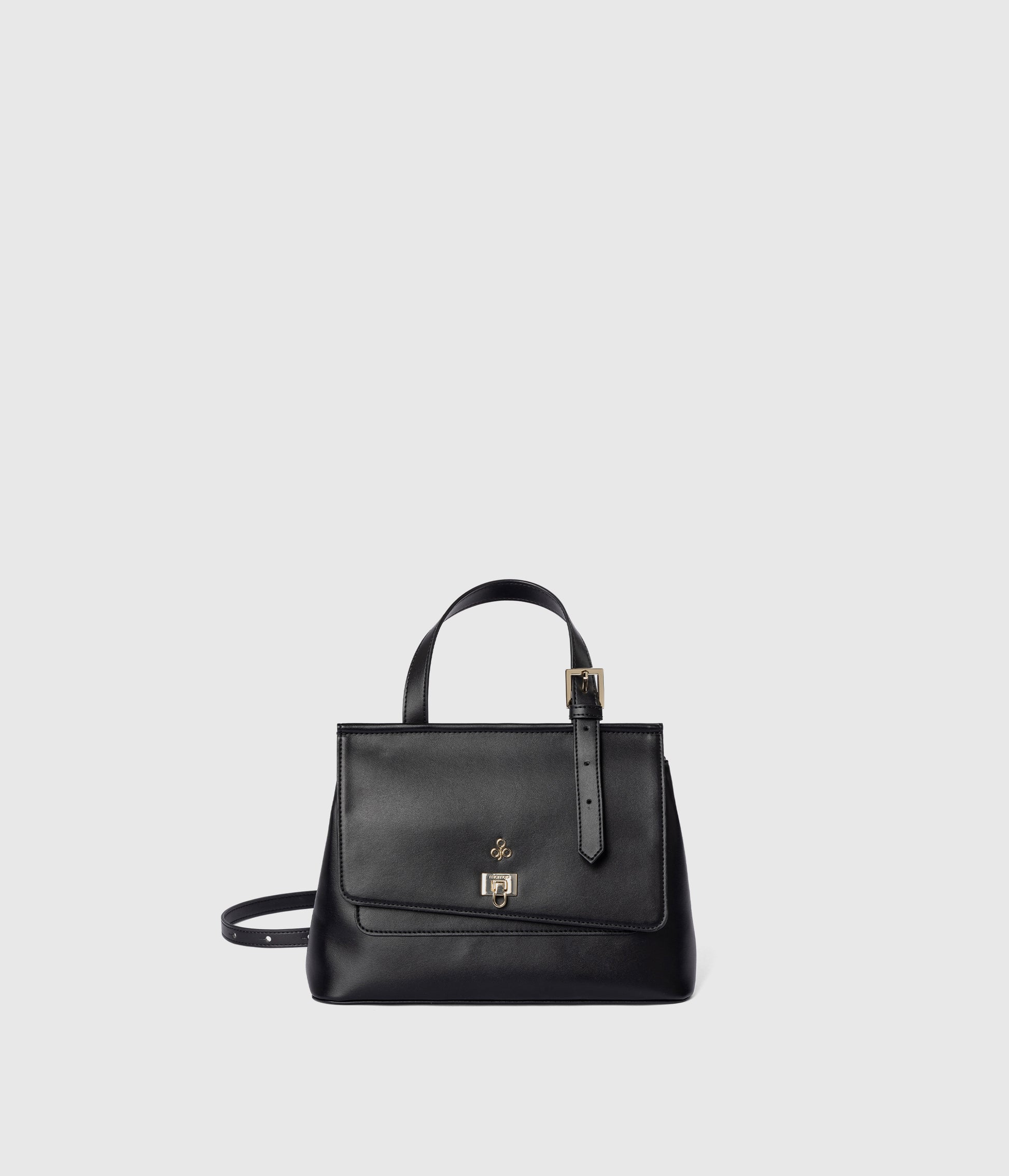 Tecla Handbag S - Black (Apple-based)