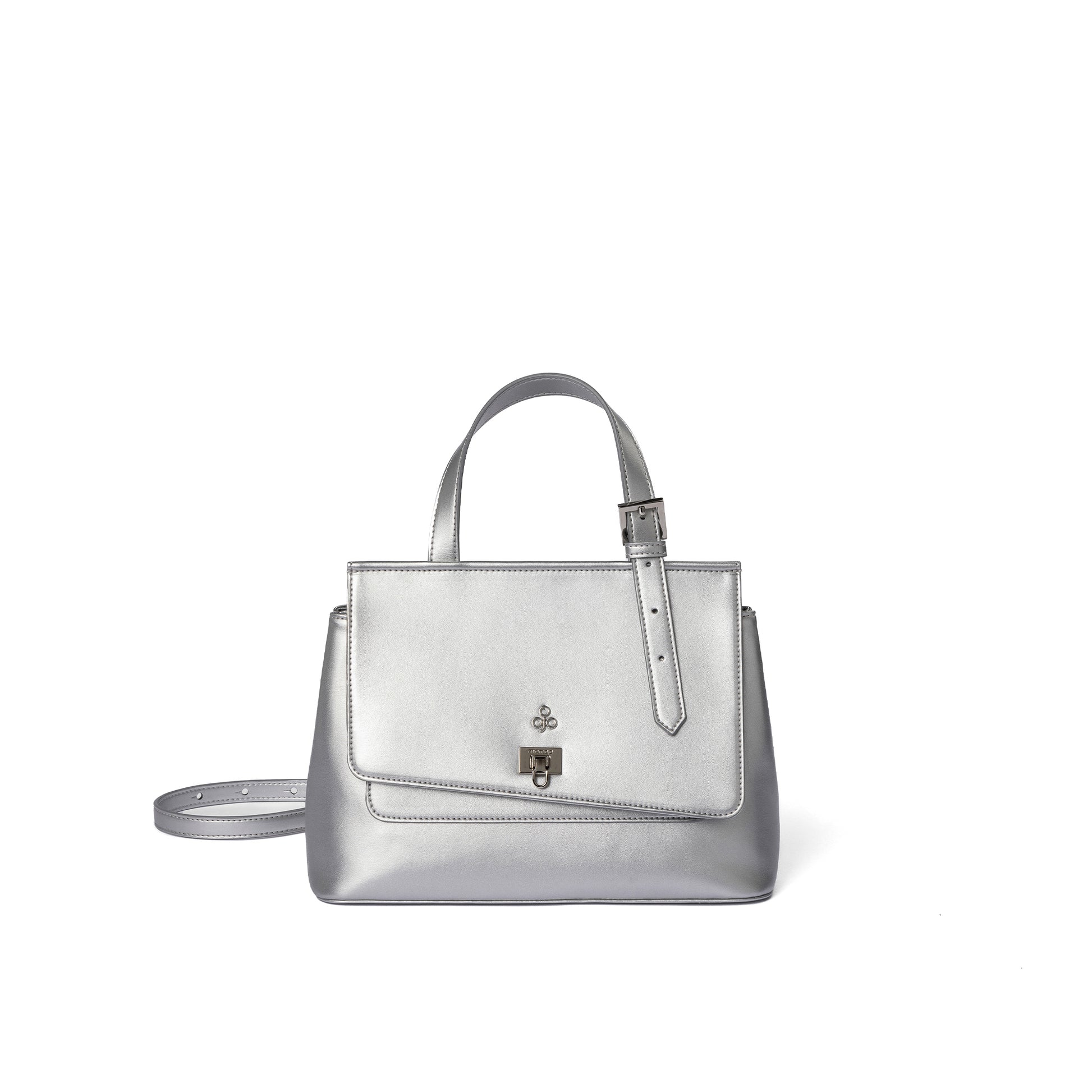 Tecla Handbag S Silver – Apple