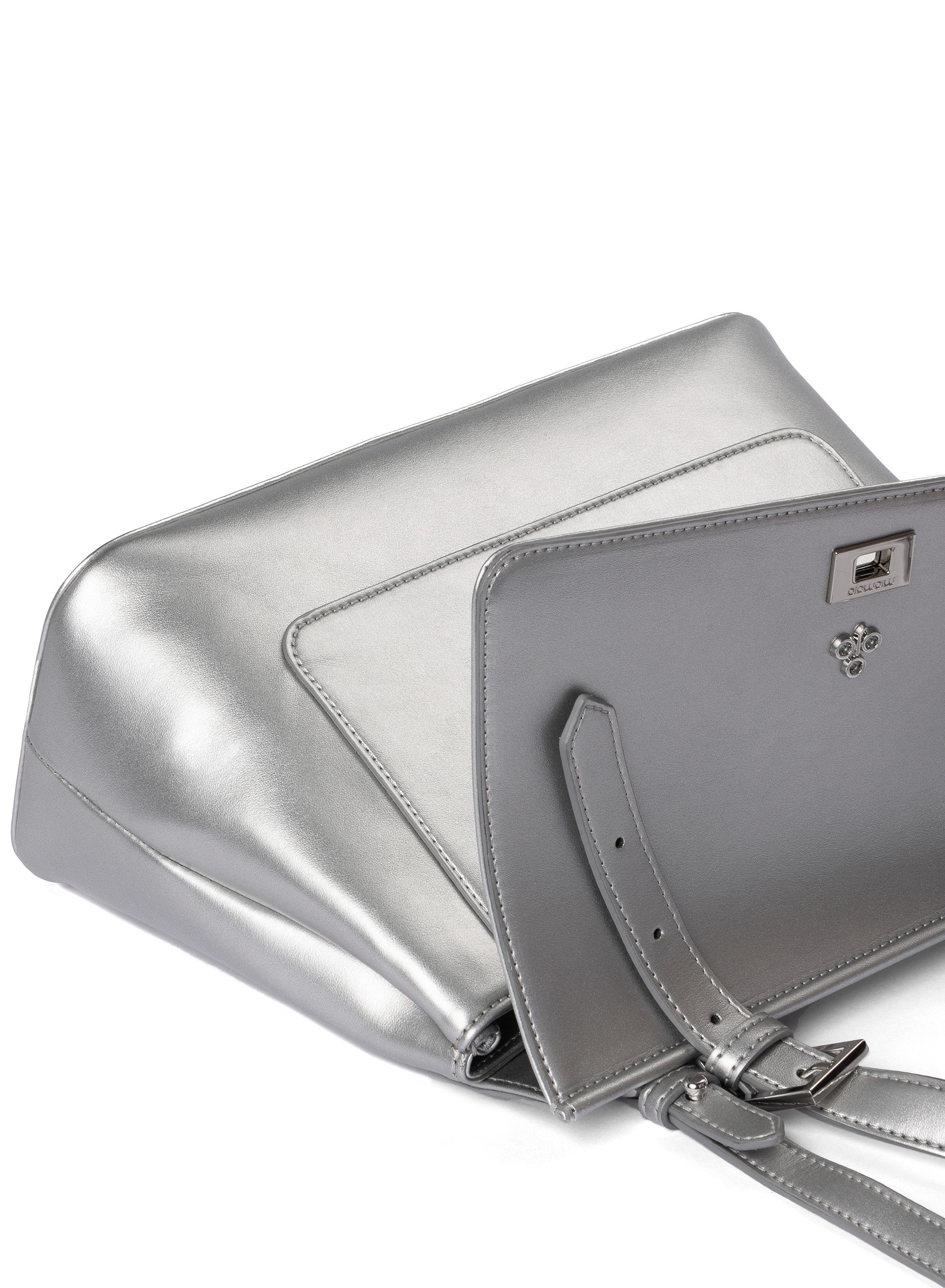 Tecla S Crossbody Silver Made from apple Miomojo - 4