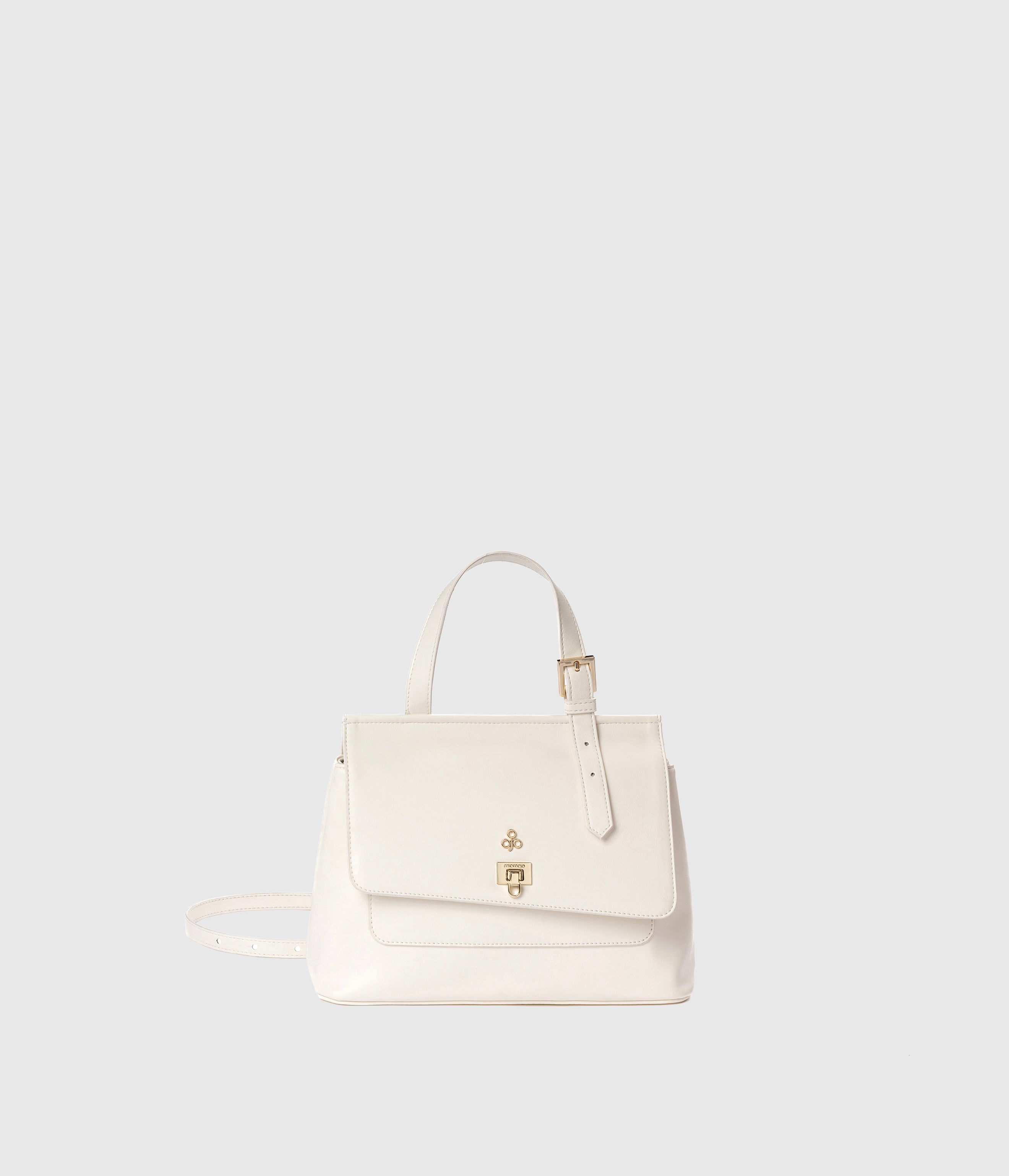 Tecla small White handbag Cocco: vegan bag